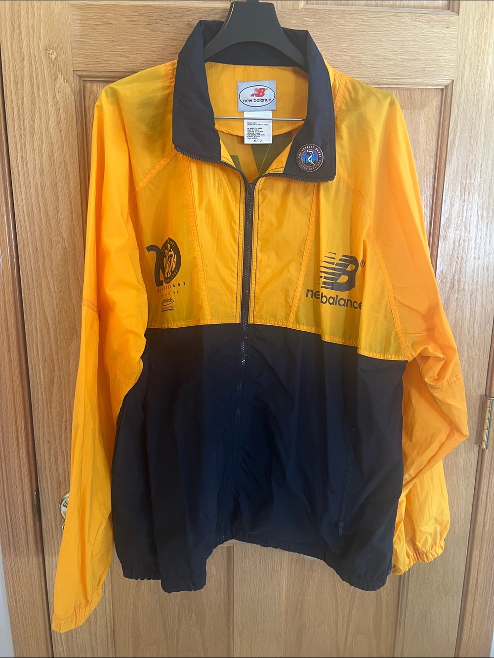 New Balance Yellow and Black Colorblock Track Jacket - Chicago Marathon  - NWOT